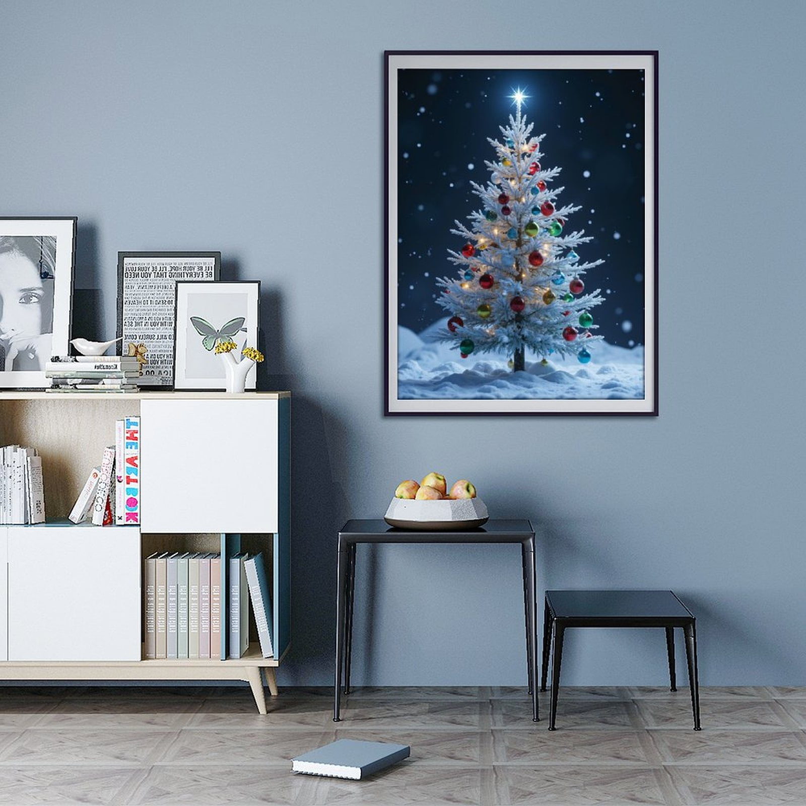 Diamond Art Kits for Adults - 5d Snowy Christmas Tree Night Scene Diamond Painting for Adults, Diamond Art for Adults Beginners, Diamond Painting Kits for Adults for Home Wall Decor
