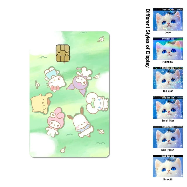 Anime Sanrio Hello Kitty Credit Card PVC Sticker Film Tape Skin Sticker Film Skin For Debit Bank Bus Card Diy Waterproof Sticker