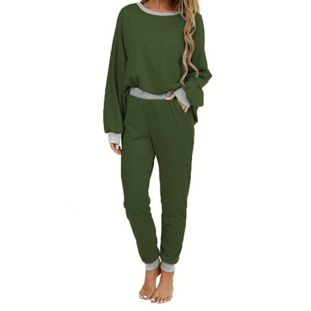 

Saodimallsu Womens Lounge Set Pajamas Long Sleeve Tops Pullovers S-XL