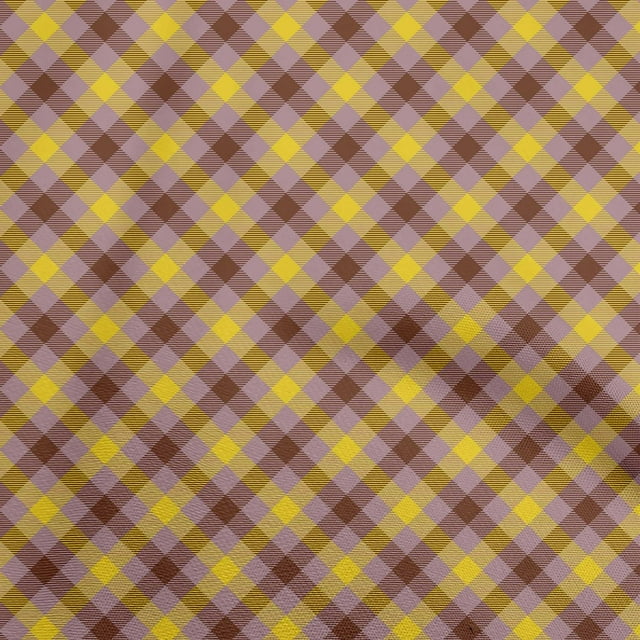 oneOone Rayon Yellow Fabric Check Craft Projects Decor Fabric Printed By The Yard 56 Inch Wide