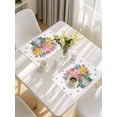 thumbnail image 5 of Spring Flowers Placemats Set of 4, Watercolor Floral Leaves Butterflies Plant Placemats for Dining Table, Place Mats for Kitchen Tabletop, Waterproof Wipeable Dining Table Mats Set, 5 of 9