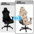 thumbnail image 5 of Binienty Western Horse Computer Chair Seat Slipcovers Easy Installation Computer Chair Covers for Seat Cushion 4 PCS Scratchproof Office Desk Chair Cover, 5 of 8
