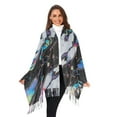 thumbnail image 3 of FORMRS Womens Scarf Winter Soft Long Big Warm Shawls Wrap Tassel Scarves, Black, 3 of 9
