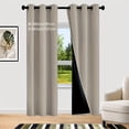 thumbnail image 4 of Blackout Thermal Insulated Grommet Top Curtains for Bedroom Living Room Office - Set of 2 Panels, 4 of 5