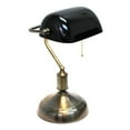 thumbnail image 3 of Lampe de bureau Simple Designs avec abat-jour en verre, noire, 3 of 4