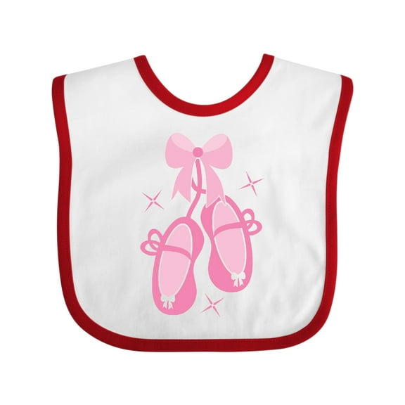 Inktastic Ballerina Pink Ballet Slippers Girls Baby Bib