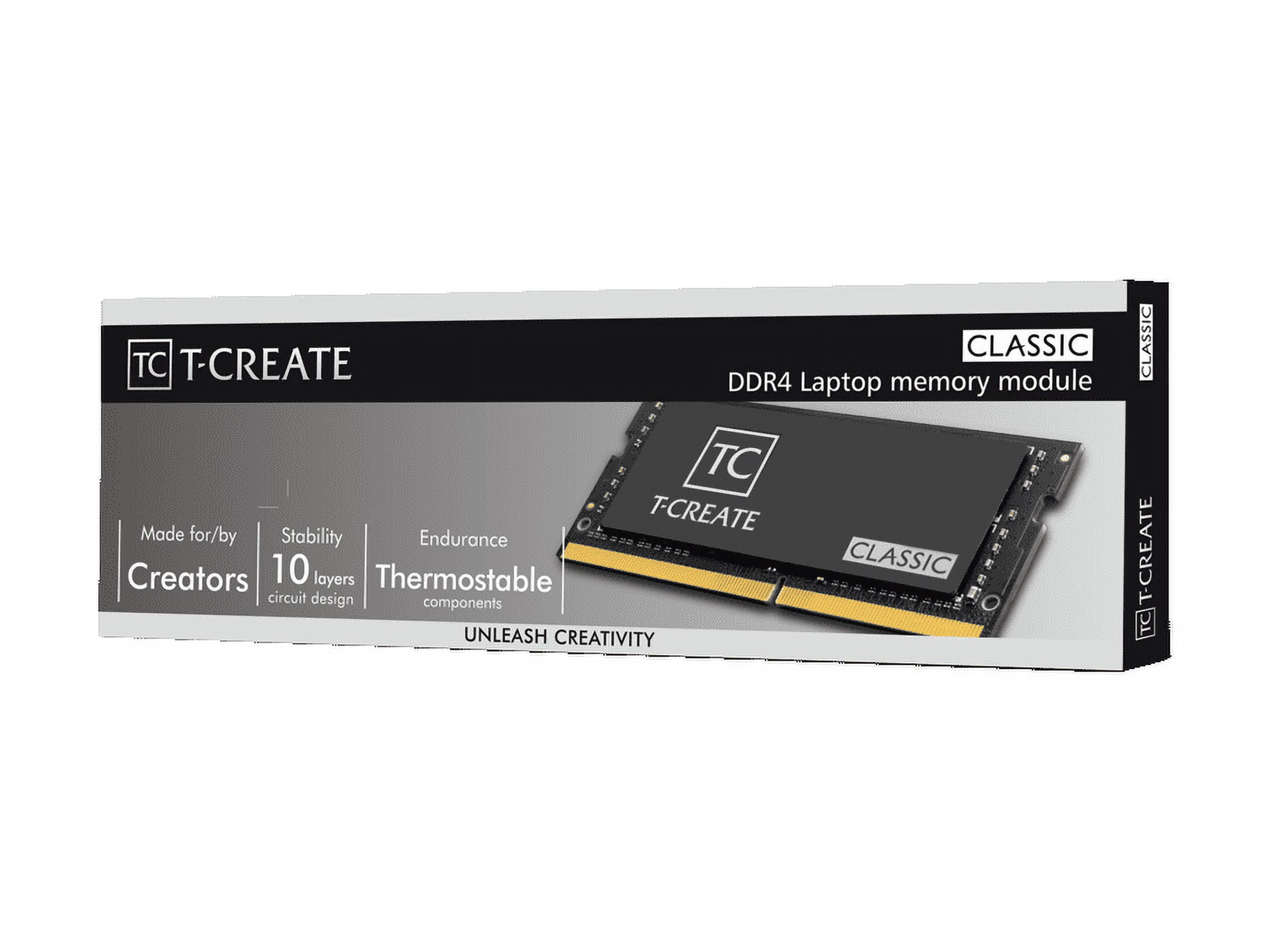 Team T-CREATE CLASSIC 32GB (2 x 16GB) 260 Pin Non-ECC Unbuffered