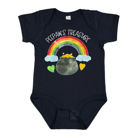 

Inktastic Peepaw s Treasure St. Patrick s Day Rainbow and Gold Gift Baby Boy or Baby Girl Bodysuit
