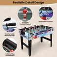 thumbnail image 4 of GVDV 12-in-1 Multi Game Table,48"Combo Game Table with Foosball,Billiards,Hockey,Shuffleboard,Bowling,Chess,Poker and More for Party,Game Room, 4 of 9
