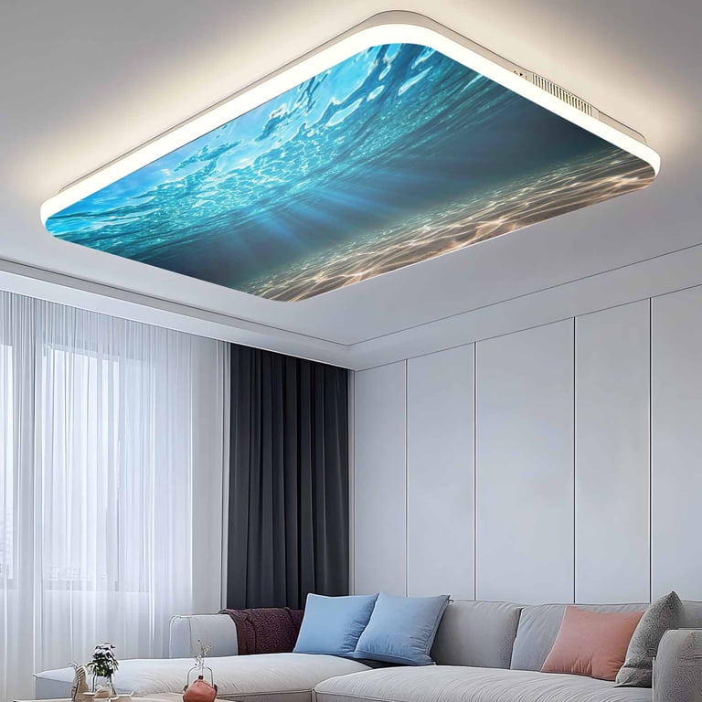 ZQGHEEW Surfing Cat Fluorescent Light Covers – 2-Pack, 2x4 Ft, Magnetic Ceiling Panels With 10 Magnets Each, Reduce Glare, For Office/Classroom