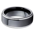 thumbnail image 4 of Silly Kings Jewelry Tungsten Wedding Band Black Tungsten Ring Shiny Polish Men and Women 8mm Tungsten Carbide Comfort, 4 of 4