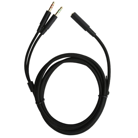 Cable de audio, adaptador 2 en 1, cable adaptador de audio para auriculares, adaptador de auriculares para computadora, salida de alta intensidad
