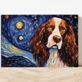 thumbnail image 4 of English Springer Spaniel Dog Canvas Van Gogh Starry Night Wall Art Gifts Canvas Wall Art Frame Music Artist Customized Canvas Framed Photo Art Work For The Bedroom(Gifts For Dog Lover ), 4 of 6