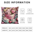 thumbnail image 5 of Qinduosi Valentine's Day Pink Decorative Throw Pillow Covers Set of , Heart Outdoor Home Decor, Wedding Cushion Case, 5 of 5