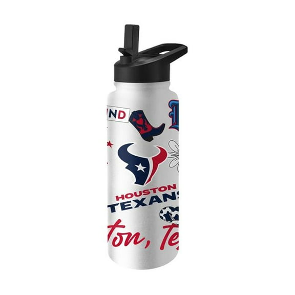 Logo Brands 613-S34QB-63 Houston Texans 34 oz Native Quencher Bottle