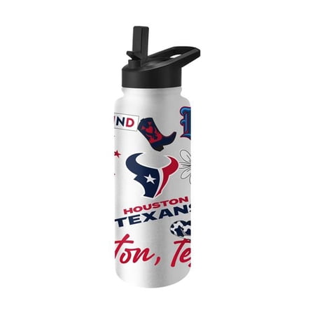 Logo Brands 613-S34QB-63 Houston Texans 34 oz Native Quencher Bottle
