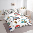 thumbnail image 3 of jejeloiu Cartoon Camper Car 7-Piece Twin Bedding Sets,Colorful Rv Bedding Comforter Set,Happy Camping Sheet Sets For Girsl Boys,Microfiber Bedroom Decor Reversible, 3 of 8