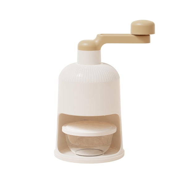 Máquina de hielo para afeitar Manual, trituradora de hielo Manual, utensilio de cocina, fácil de limpiar, máquina portátil de conos de nieve para Bar Amarillo
