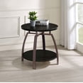 thumbnail image 2 of Dacre Round Engineered Wood Top Side End Table Dark Charcoal, 2 of 5