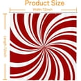 thumbnail image 6 of Red Swirl Christmas Shower Curtain Sweet Candy Cane Double Swirl Red and White Bathroom Shower Curtains for Bathtub Decoration with Hooks 72x72 Inch, 6 of 6