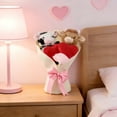 thumbnail image 4 of Highland Cow Stuffed Animal Plushies for Girlfriend Valentines Day Gifts, Medium White Cow Bouquet With Floral Accents, Cute Stuffed Cow For Home Decor & Holiday Surprise, 4 of 9