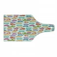 thumbnail image 1 of Cars Cutting Board, Doodle Style Cars with Vibrant Colors Various Types of Vehicles Truck Bus Limousine, Tempered Glass Cutting and Serving Board, Wine Bottle Shape, Multicolor, by Ambesonne, 1 of 1