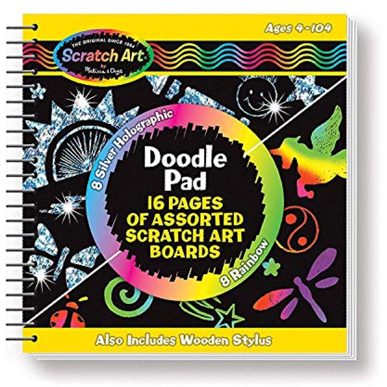 Melissa & Doug Scratch Art Doodle Pad with 16 ScratchArt Boards and