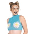 thumbnail image 3 of Leg Avenue Daisy Crop Top, Small, Blue, 3 of 5