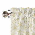 thumbnail image 5 of Winter Snowflake Kitchen Curtains and Valances Set, Christmas White Background Modern Rod Pocket Window Valance 18 Inch Window Curtain Panels for Living Room Bedroom Laundry, 27.5x36in, 3 Pieces, 5 of 7