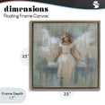 thumbnail image 4 of Stupell Industries Traditional Dreamlike Restful Angel Brown Floating Frame Canvas Art, 25 x 25, by Linda Sperruzzi, 4 of 8