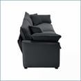 thumbnail image 2 of 3-Piece Modern Classic Sectional Sofa | Gray | Corduroy | Square Arms - Deep Seat Comfort for Living Rooms, 2 of 20