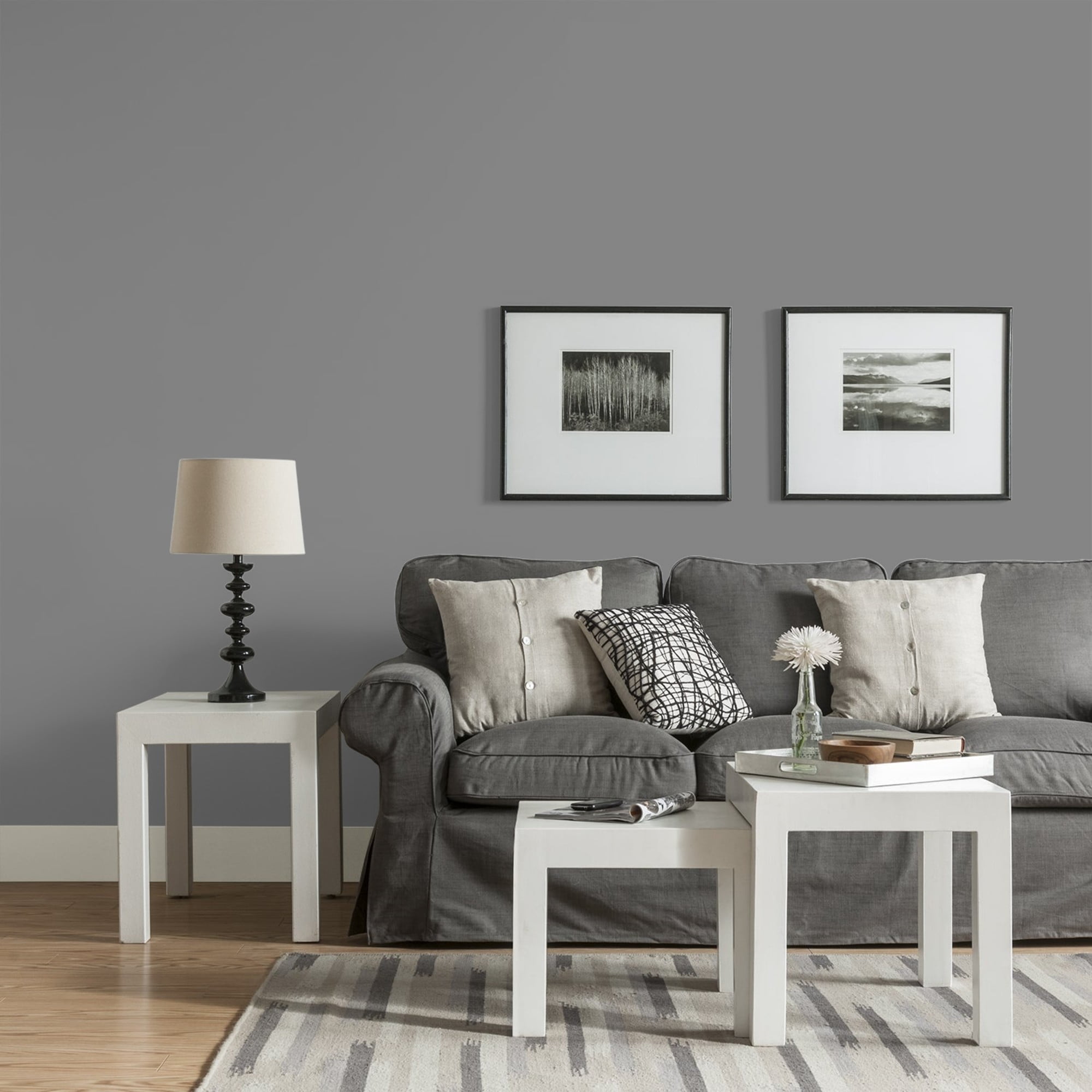Glidden HEP Dover Gray / Grey, Eggshell Interior Paint with Primer, 1 Quart