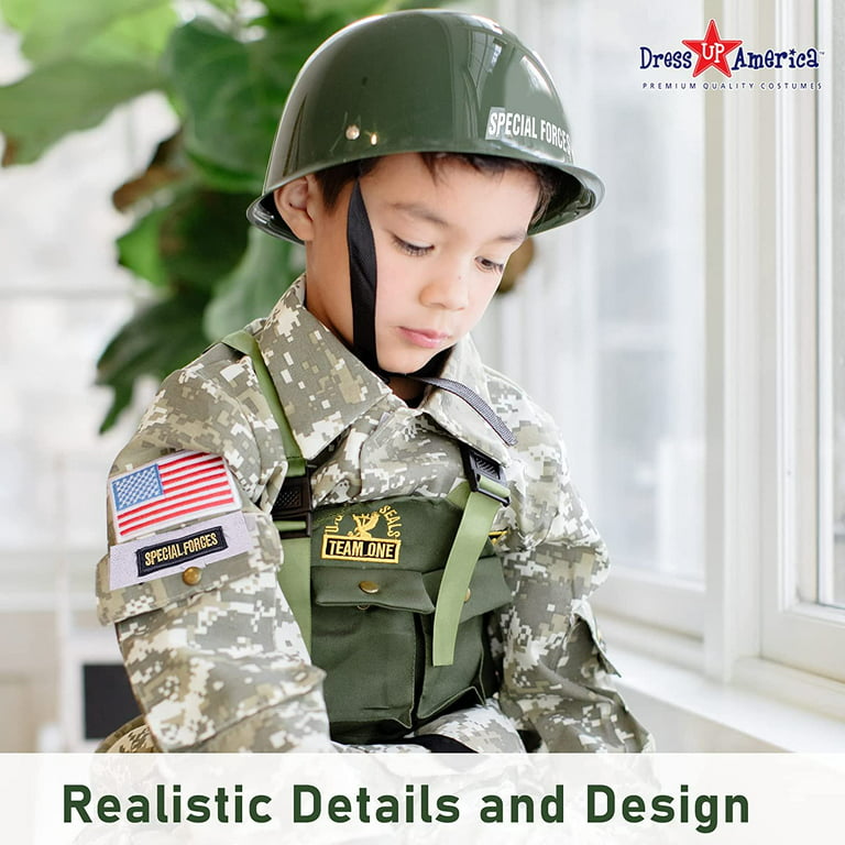 Dress-Up-America Army Costume - Soldier Costume For Boys And Girls - U.S.  Special Forces Dress-Up For Kids - Walmart.Com