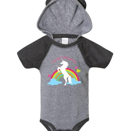 

Inktastic I Love Unicorns rainbow Gift Baby Boy or Baby Girl Bodysuit