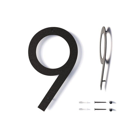 Números para casa REINCARVATION 30 cm metal negro resistente al óxido