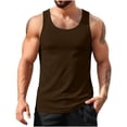thumbnail image 3 of Wiyuqeen Mens Solid Racerback Tank Top Scoop Neck Sleeveless Gym Workout Shirt Summer Athletic Muscle Tee S-3XL, 3 of 6