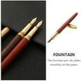 thumbnail image 2 of Wooden Fountain Pen with Stainless Steel Nib for and Office Use, Writing Instrument, 2 of 6