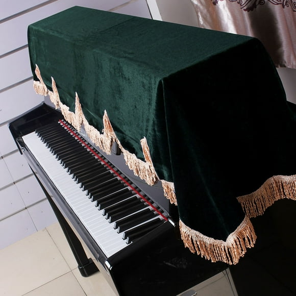 Cubierta antipolvo Bling Bling para Piano de 88 teclas verde oscuro