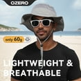 thumbnail image 6 of OZERO Sun Hat for Men Women：UV Protection Breathable Wide Brim Bucket Hat for Summer Fishing, Hiking, Camping Lightweight Outdoor Adventure Cap, 6 of 10