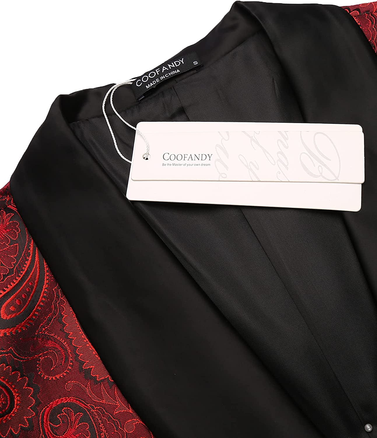 COOFANDY Mens Floral Tuxedo Jacket Paisley Shawl Lapel Suit Blazer Jacket for Dinner,Prom,Wedding 