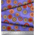 thumbnail image 2 of Soimoi Purple Cotton Jersey Fabric Artistic Flower Mandala Decor Fabric Printed Yard 58 Inch Wide, 2 of 3