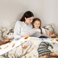 thumbnail image 4 of Manfei Watercolor Witch Hat Ghost Twin Comforter Sets 2pcs, Autumn Pumpkin Happy Halloween Bedding Set, Orange Brown Beige,Reversible,1 Comforter and 1 Pillowcase, 4 of 6
