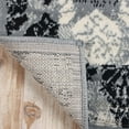 thumbnail image 3 of 8' X 10' Black And Gray Damask Power Loom Distressed Stain Resistant Area Rug, 3 of 5