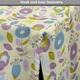 thumbnail image 4 of Floral Dog Crate Cover, Surreal Funny Flowers and Leaves Swirls Spirals Streaks, Easy to Use Pet Kennel Cover Small Dogs Puppies Kittens, 7 Sizes, Pale Lilac Khaki, by Ambesonne, 4 of 6