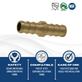 thumbnail image 3 of 25 PCs XFITTING Pex 3/8 Inch x 3/8 Inch Pex Coupling, 25-5-5=25XX, 3 of 7
