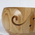 thumbnail image 3 of 15x8cm Handmade Wood Yarn Storage Bowl Knitting Crochet Accessories - Wood, as described, 3 of 5