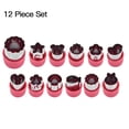 thumbnail image 1 of ‘s Kitchen 12pcs Stainless Steel Biscuite Mold Vegetable Shape sculpture Tools with Detachable Plastic Shell Rose Red, 1 of 9