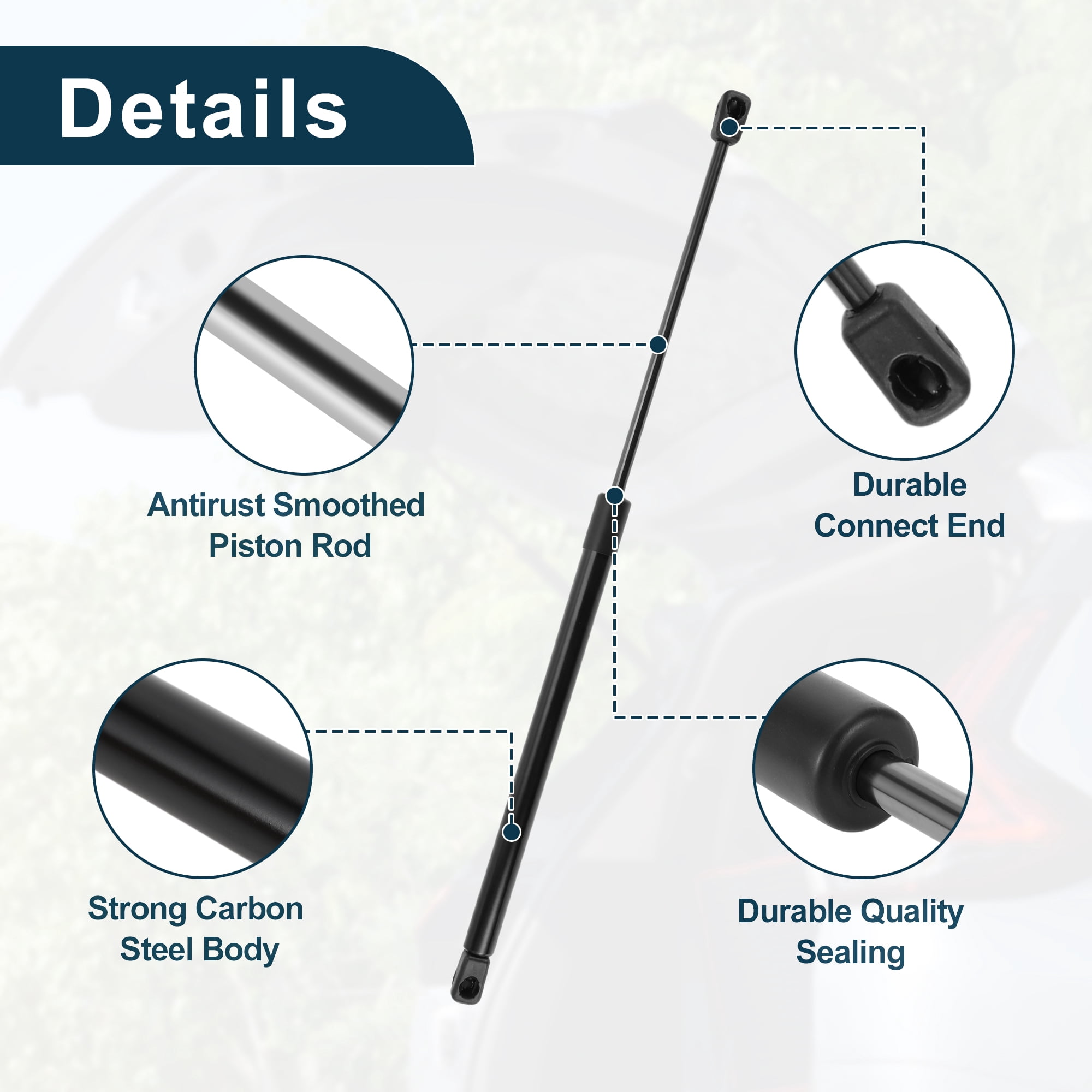 Unique Bargains 2Pcs Rear Hatch Lift Supports for Suzuki Swift IV Hatchback 2010-2015