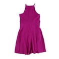 thumbnail image 2 of bar III Womens Tie Waist Halter A-line Dress, Pink, Medium, 2 of 2