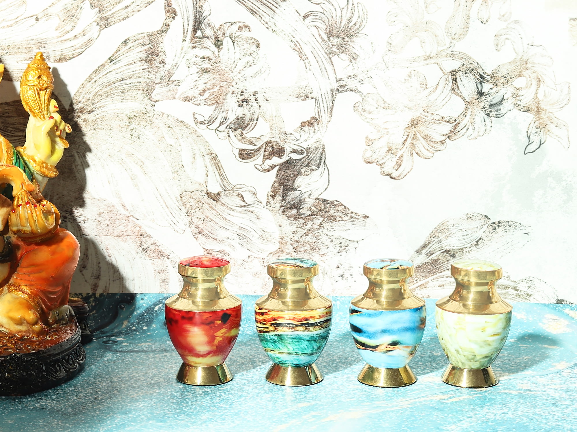 3 inch Solid Brass Urn Solid Mini Brass Pet Urn for Cremation Ashes